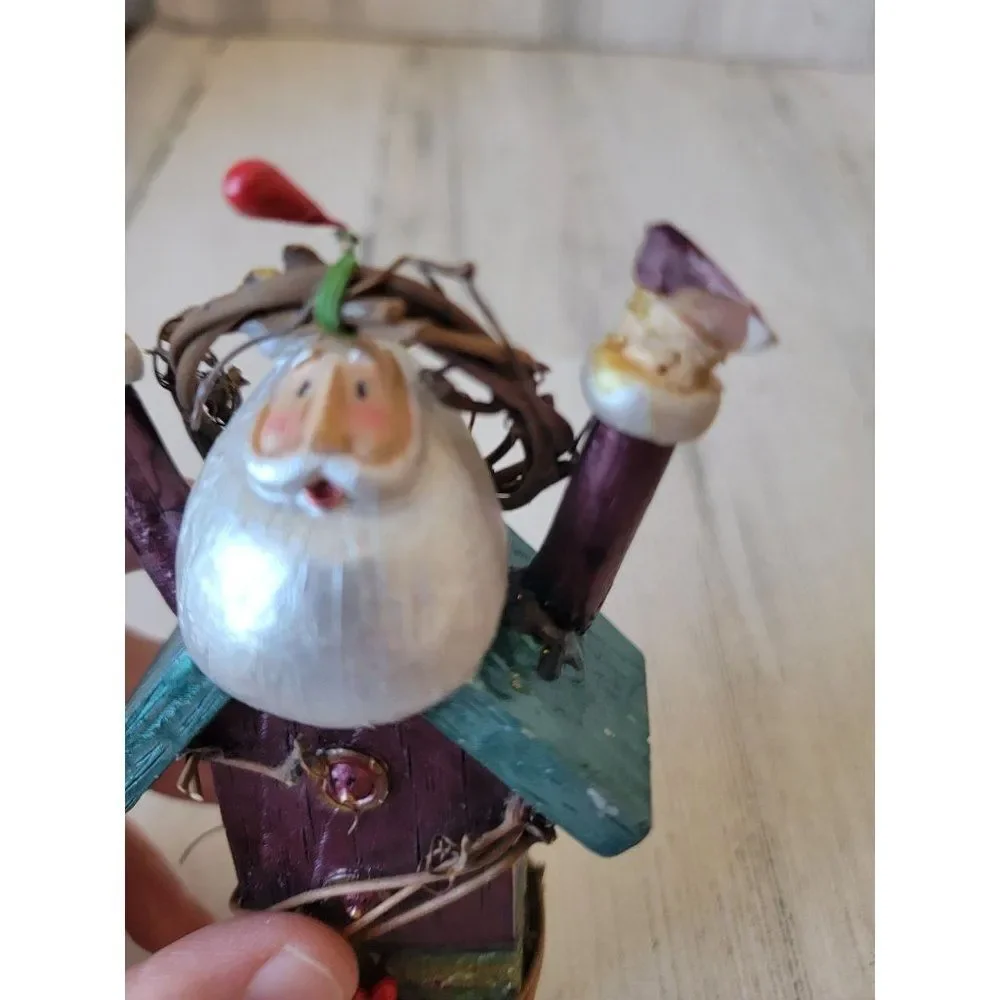 Rustic Santa Claus birdhouse ornament‎ Xmas